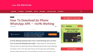 
                            3. How To Download Jio Phone WhatsApp APK - jio.services