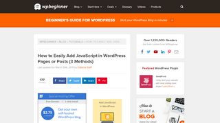 
                            8. How to Easily Add JavaScript in WordPress Pages or Posts (3 ...