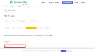 
                            6. How to easily log in to your Provision Map account