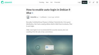 
                            2. How to enable auto-login in Debian 9 Xfce — …