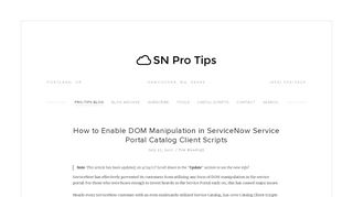 
                            6. How to Enable DOM Manipulation in ServiceNow Service ...