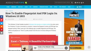 
                            10. How To Enable Fingerprint And PIN Login On Windows 10 1803