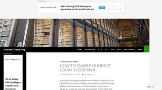 
                            1. How to Enable Gui Root Login in Debian 8 | Economic Theory ...