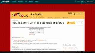 
                            7. How to enable Linux to auto login at bootup | How To Wiki ...