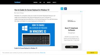 
                            11. How to Enable On-Screen Keyboard in Windows 10 - Techbout