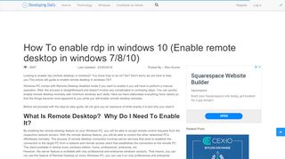 
                            8. How To enable rdp in windows 10 (Enable remote …