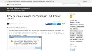 
                            7. How to enable remote connections in SQL Server 2008? – <dw ...