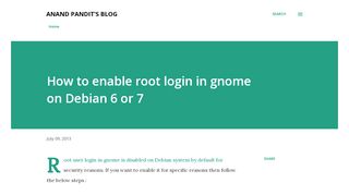 
                            7. How to enable root login in gnome on Debian 6 or 7