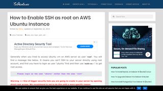 
                            5. How to Enable SSH as root on AWS Ubuntu Instance