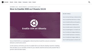 
                            4. How to Enable SSH on Ubuntu 18.04 | Linuxize