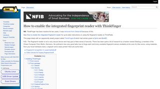 
                            3. How to enable the integrated fingerprint reader with ThinkFinger ...