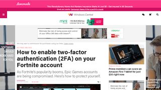 
                            2. How to enable two-factor authentication (2FA) on your Fortnite ...