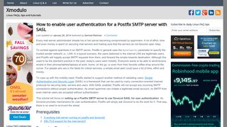 
                            6. How to enable user authentication for a Postfix SMTP server with ...