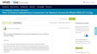 
                            9. How to enforce GlobalProtect ... - Solved: Live Community