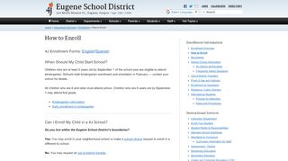 
                            4. How to Enroll - Eugene School District 4J