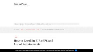 
                            7. How to Enroll in BIR eFPS and List of …