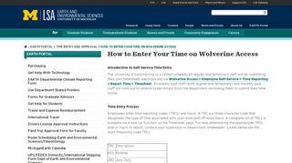 
                            9. How to Enter Your Time on Wolverine Access | U-M LSA Earth and ...