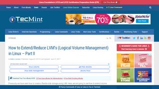 
                            8. How to Extend/Reduce LVM’s (Logical Volume Management) in ...