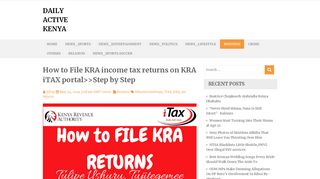 
                            11. How to File KRA income tax returns on KRA iTAX portal>>Step by ...