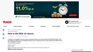 
                            1. How to File KRA NIL Returns in 2019 ▷ Tuko.co.ke