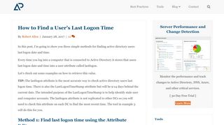 
                            8. How to Find a User’s Last Logon Time