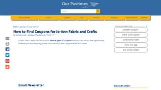 
                            8. How to Find Coupons for Jo-Ann Fabric and Crafts | …