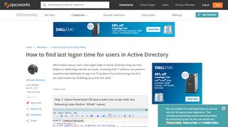 
                            8. How to find last logon time for users in Active …