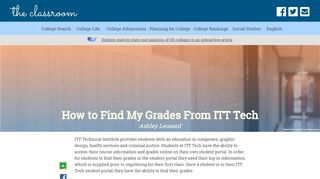 
                            4. How to Find My Grades From ITT Tech | The Classroom