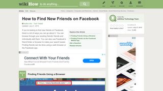 
                            8. How to Find New Friends on Facebook: 14 Steps (with Pictures)