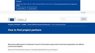 
                            1. How to find project partners | EASME - European Commission