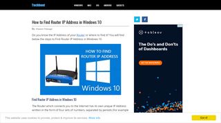 
                            10. How to Find Router IP Address in Windows 10 - techbout.com