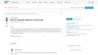 
                            7. How to find the table of a structure. - SAP Q&A