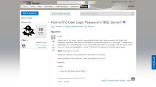 
                            7. How to find User Login Password in SQL Server?