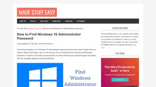 
                            6. How to Find Windows 10 Administrator Password