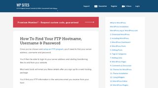 
                            2. How To Find Your FTP Hostname, Username & Password