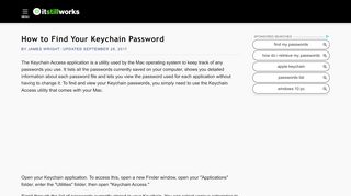 
                            9. How to Find Your Keychain Password | It Still Works