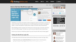 
                            8. How to Find Your WordPress Login URL - HostingAdvice.com