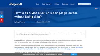 
                            5. How to fix a Mac stuck on loading/login screen without losing data?