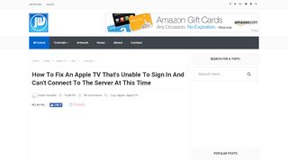 
                            1. How To Fix An Apple TV That's Unable To Sign In And Can't ...