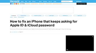 
                            1. How to fix an iPhone that keeps asking for Apple ID ...