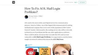 
                            4. How To Fix AOL Mail Login Problems? - medium.com