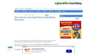 
                            4. How to fix error '440 Login Timeout' with Outlook Web Access