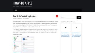 
                            9. How-to Fix Facebook Login Issues – How-To Apple