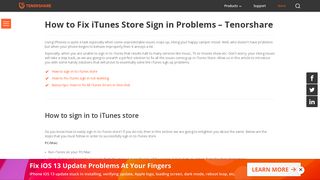 
                            4. How to Fix iTunes Store Sign in Problems – Tenorshare