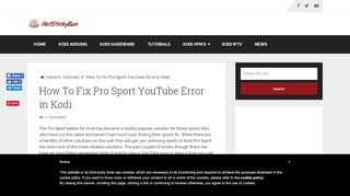 
                            8. How To Fix Pro Sport YouTube Error in Kodi - HotstickyBun