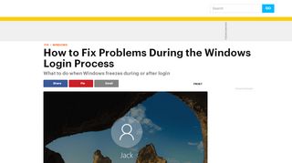 
                            1. How to Fix Problems During the Windows Login Process - Lifewire