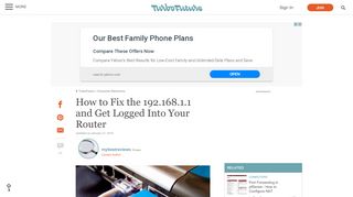 
                            2. How to Fix the 192.168.1.1 and Get Logged Into Your Router ...