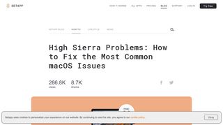 
                            8. How to Fix the Most Common macOS High Sierra Problems