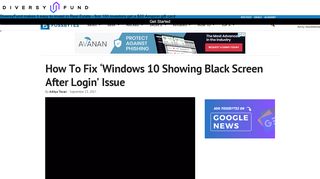 
                            8. How To Fix 'Windows 10 Showing Black Screen After Login' Issue