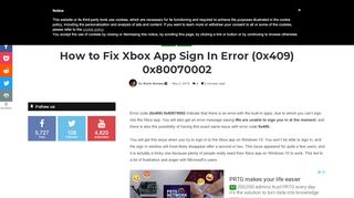 
                            5. How to Fix Xbox App Sign In Error (0x409) 0x80070002 ...